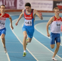 National Indoor Championships 2013 (Day 2). 200 Metres Winner. Pavel Trenikhin (N143)