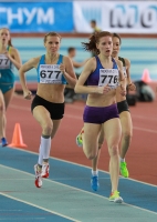 National Indoor Championships 2013 (Day 3). 1500 Metres. Darya Yachmenyeva (N 776), Tatyana Markelova (N 677)