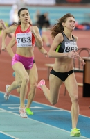National Indoor Championships 2013 (Day 3). 1500 Metres. Yelena Korobkina (N 863), Anna Konovalova (N 763)