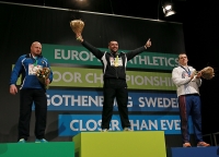 European Indoor Championships 2013. Göteborg, SWE. 1 March. Shot Put Champion is Asmir Kolašinac, SRB. Silver is Hamza Alić, BIH. Bronza is Ladislav Prášil, CZE
