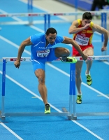 European Indoor Championships 2013. Göteborg, SWE. 1 March. 60 m hurdles. Heats. Paolo Dal Molin, ITA 