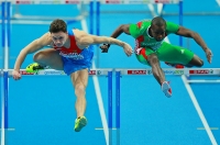 European Indoor Championships 2013. Göteborg, SWE. 1 March. 60 m hurdles. Semifinals. Konstantin Shabanov, Rasul Dabó, POR