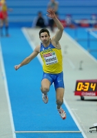 European Indoor Championships 2013. Göteborg, SWE. 1 March. Triple jump. Qualification. Yevhen Semenenko	UKR
