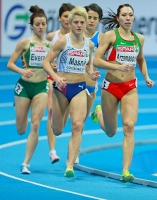 European Indoor Championships 2013. Göteborg, SWE. 1 March. 800m. Heats. Maryna Arzamasava,	BLR and Lenka Masná, CZE