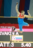 European Indoor Championships 2013. Göteborg, SWE. 2 March. Pole vault.  Qualification. Anton Ivakin, RUS