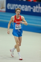 European Indoor Championships 2013. Göteborg, SWE. 2 March. High jump Champion is Sergey Mudrov, RUS