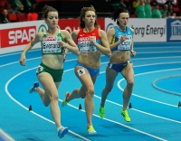European Indoor Championships 2013. Göteborg, SWE. 2 March. 80m. Semifinals. Yelena Kotulskaya, RUS, Nataliya Lupu, UKR, Ciara Everard, IRL