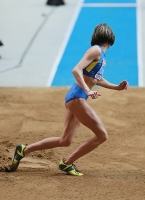 European Indoor Championships 2013. Göteborg, SWE. 3 March. Triple jump Champion is Olha Saladuha, UKR
