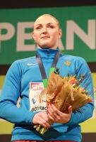 European Indoor Championships 2013. Göteborg, SWE. 3 March. Shot Put Silver is Yevgeniya Kolodko, RUS