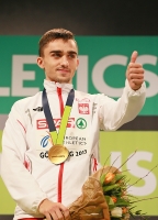 European Indoor Championships 2013. Göteborg, SWE. 3 March. 800m Champion is Adam Kszczot, POL