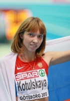 European Indoor Championships 2013. Göteborg, SWE. 3 March. 800m Champion Silver is Yelena Kotulskaya, RUS