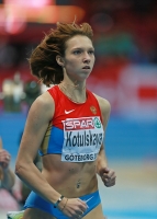 European Indoor Championships 2013. Göteborg, SWE. 3 March. 800m Silver is Yelena Kotulskaya, RUS