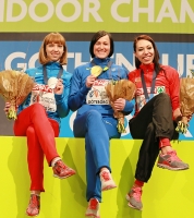 European Indoor Championships 2013. Göteborg, SWE. 3 March. 800m Champion is Nataliya Lupu, UKR. Silver is Yelena Kotulskaya, RUS. Bronza is Maryna Arzamasava, BLR