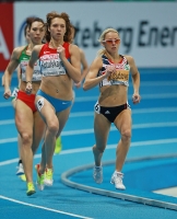 European Indoor Championships 2013. Göteborg, SWE. 3 March. 800m. Final. Yelena Kotulskaya, RUS, Maryna Arzamasava, BLR, Jennifer Meadows, GBR