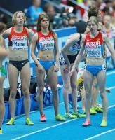 European Indoor Championships 2013. Göteborg, SWE. 3 March. 3000m. Final. Yelena Korobkina, Corinna Harrer, GER, Natalya Aristarkhova, RUS