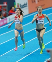 European Indoor Championships 2013. Göteborg, SWE. 3 March. 3000m. Final. Yelena Korobkina  Corinna Harrer, GER