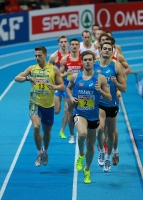 European Indoor Championships 2013. Göteborg, SWE. 3 March. Heptathlon. 1000 m. Kevin Mayer, FRA, Petter Olson, SWE