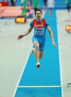 European Indoor Championships 2013. Göteborg, SWE. 3 March. Long Jump Champion is Aleksandr Menkov