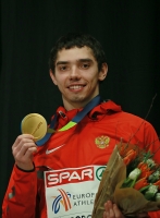European Indoor Championships 2013. Göteborg, SWE. 3 March. Long Jump Champion is Aleksandr Menkov