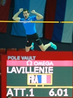 European Indoor Championships 2013. Göteborg, SWE. 3 March. Pole Vault Champion is Renaud Lavillenie, FRA