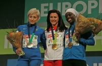 European Indoor Championships 2013. Göteborg, SWE. 3 March. 60m. Champion is  Tezdzhan Naimova, BUL.  Silver is Mariya Ryemyen, UKR. Bronza is Myriam Soumaré, FRA