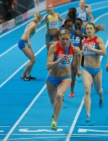 European Indoor Championships 2013. Göteborg, SWE. 3 March. 4 x 400 m. Olga Tovarnova, Tatyana Veshkurova