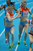 European Indoor Championships 2013. Göteborg, SWE. 3 March. 4 x 400 m. Tatyana Veshkurova, Nadezhda Kotlyarova