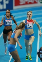 European Indoor Championships 2013. Göteborg, SWE. 3 March. 4 x 400 m. Nadezhda Kotlyarova, Kseniya Zadorina