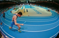 European Indoor Championships 2013. Göteborg, SWE. 3 March. 4 x 400 m. Start. Pavel Trenikhin