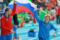 Sergey Mudrov. European Indoor Champion 2013, Goteborg. With Aleksey Dmitrik
