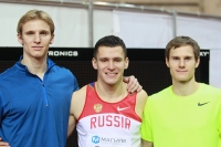 Ruslan Samitov. TJ Russian Indoor Champion 2013. With Yuriy Kovalyev and Aleksey Fyedorov