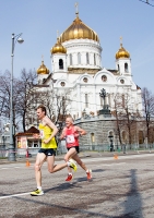 Russian Road Race Championships 2013. Cathedral of Christ the Saviour. Dmitriy Safronov and Artyem Yekimov