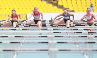 Moscow Challenge 2013. Luzhniki Stadium. 100 m hurdles. Aleksandra Antonova, Beate Schrott, AUT, Tatyana Dektyaryeva, Yekaterina Pavlik