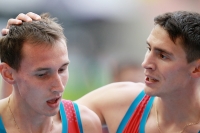 Moscow Challenge 2013. Luzhniki Stadium. 400m Winner is Vladimir Krasnov and Pavel Trenikhin
