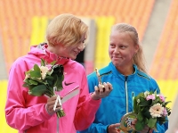 Moscow Challenge 2013. Luzhniki Stadium. Long Jump Winner is Veronika Mosina and 100h Winner is Tatyana dektyarueva