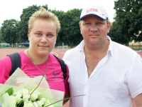 Anna Bulgakova. With coach Yuriy Voronkin