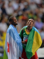Ayanleh Souleiman. 800 m World Championships Bronze Medallist 2013. With Mohamed Aman