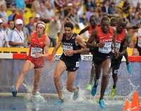 IAAF World Championships 2013, Moscow. 3000 Metres Steeplechase Men  Final. Conseslus Kipruto, KEN, Ezekiel Kemboi, KEN, Mahiedine Mekhissi-Benabbad, FRA, Evan Jager, USA