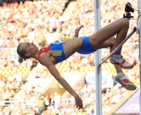 IAAF World Championships 2013, Moscow. High Jump Champion Svetlana Shkolina, RUS