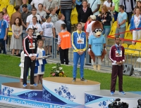 IAAF World Championships 2013, Moscow. High Jump Champion Bogdan Bondarenko, UKR. Silver Mutaz Essa Barshim, QAT. Bronza Derek Droun, CAN 