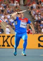 IAAF World Championships 2013, Moscow. Bronza Javelin Throw is Dmitriy Tarabin, RUS
