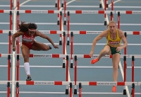 IAAF World Championships 2013, Moscow. 100 Metres Hurdles Women  Final. Brianna Rollins, USA, Sally Pearson, AUS