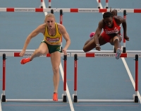 IAAF World Championships 2013, Moscow. 100 Metres Hurdles Women  Final. Dawn Harper, USA, Sally Pearson, AUS