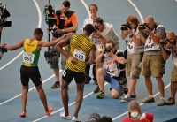 IAAF World Championships 2013, Moscow. 200 Metres Champion. Usain Bolt, JAM. Silver  Warren Weir, JAM