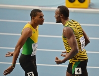 IAAF World Championships 2013, Moscow. 200 Metres Champion. Usain Bolt, JAM. Silver  Warren Weir, JAM