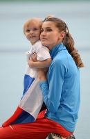 IAAF World Championships 2013, Moscow. Anna Chucherova with Nika