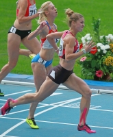 Russian Championships 2013. 2 Day. 100m Final. Olga Kharitonova ( 358), Viktoriya Yarushkina ( 46)