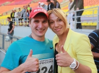 Russian Championships 2013. 3 Day. Javelin Champion Dmitriy Tarabin and Mariya Abakumova