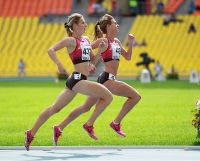 Russian Championships 2013. 4 Day. 1500 Metres. Final. Yelena Korobkina ( 49), Svetlana Podosyenova ( 437)