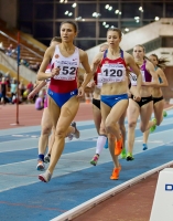 Russian Indoor Championships 2014, Moscow, RUS. 1 Day. 800m. Valeriya Kuznetsova ( 152), Natalya Danilova ( 120)